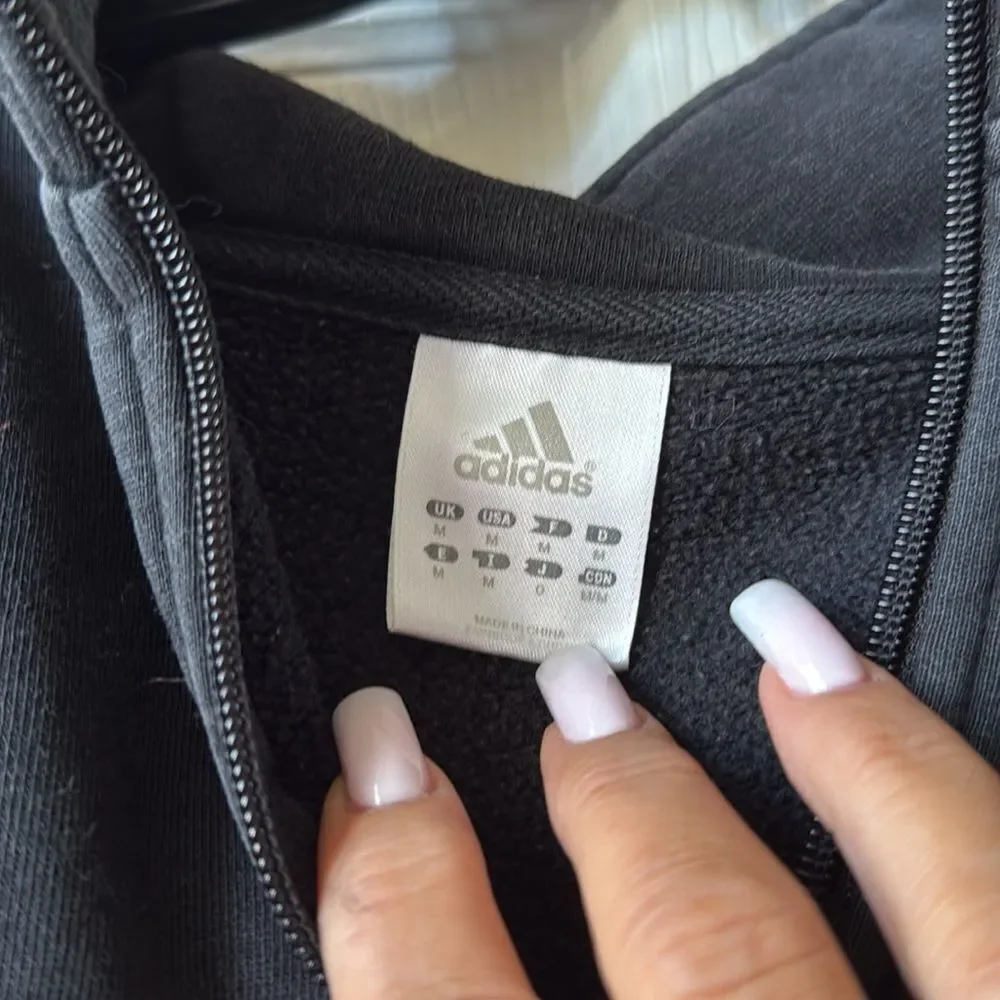 Adidas Men’s Vintage Quarter-Zip Jacket Three Stripe Sweatshirt!